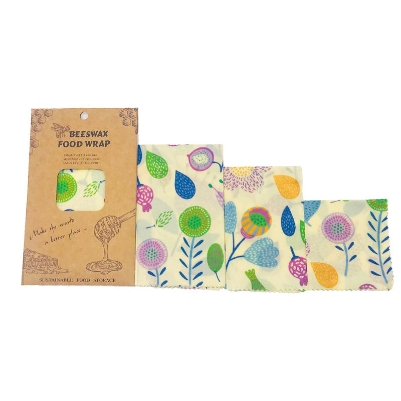 Sustainable beeswax cloths (3 pieces) 