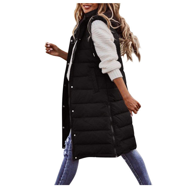 Quilted, sleeveless women's coat