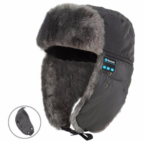 Bomber aviator hat with Bluetooth 