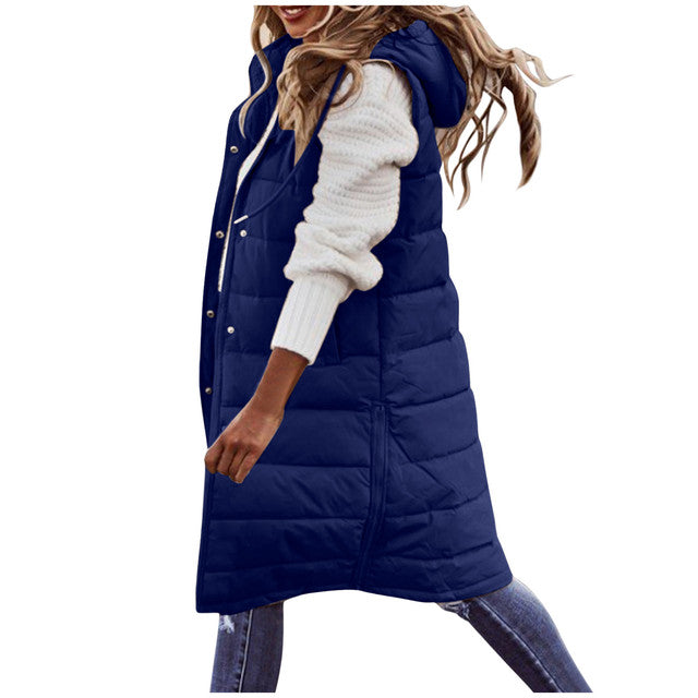 Quilted, sleeveless women's coat