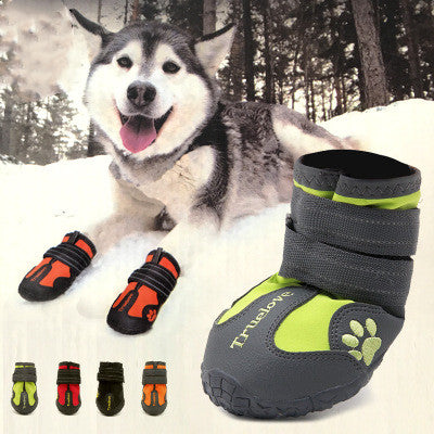 Dog shoes (water-repellent and reflective)