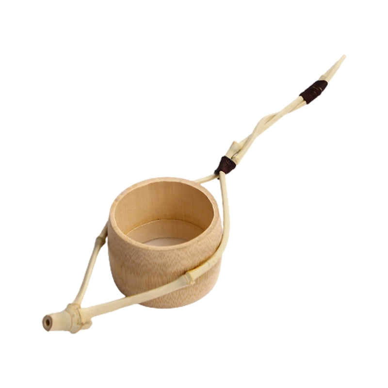 Japanese tea ceremony accessories made of bamboo in vintage style 