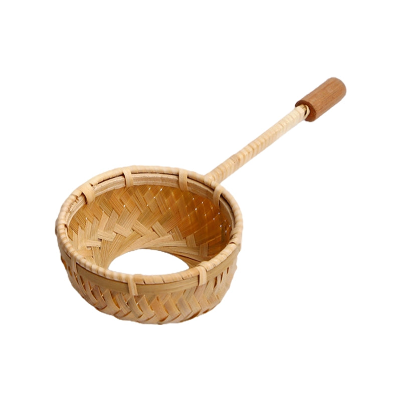 Japanese tea ceremony accessories made of bamboo in vintage style 