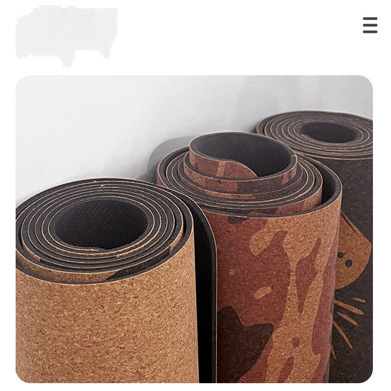 Yoga mat made from natural cork 