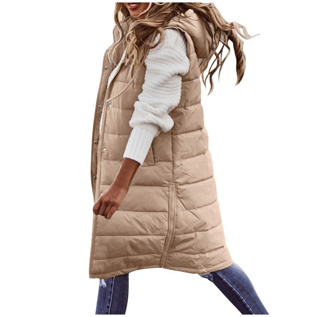 Quilted, sleeveless women's coat