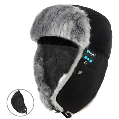 Bomber aviator hat with Bluetooth 