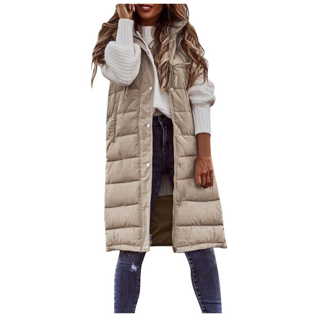 Quilted, sleeveless women's coat