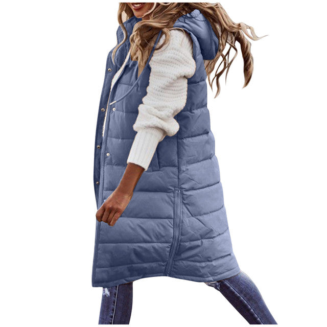 Quilted, sleeveless women's coat