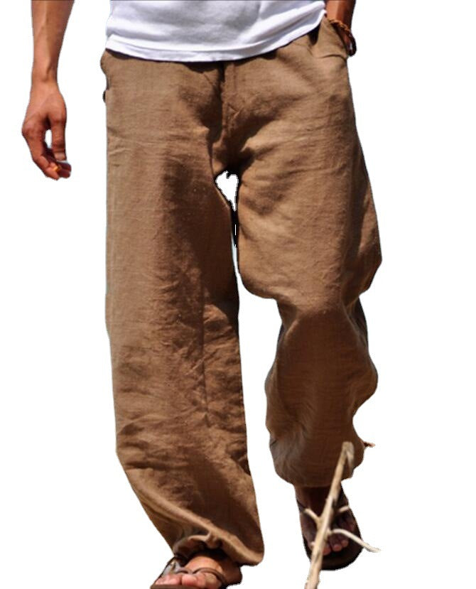 Herren Vintage Leinen Hose