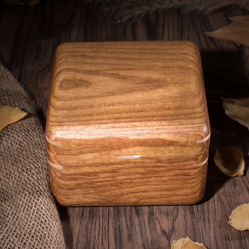 Handcrafted two-ply rosewood/American maple travel jewelry box