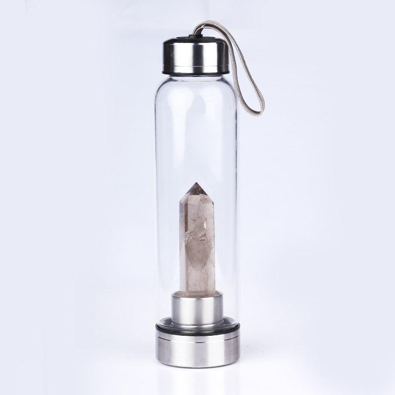 Water Bottle with Energetic Crystal Column (550ml)