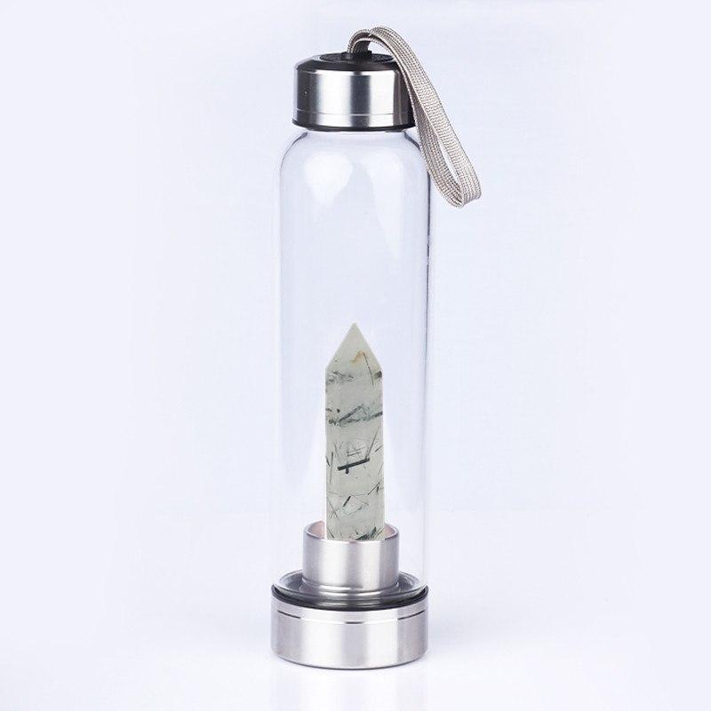 Water Bottle with Energetic Crystal Column (550ml)