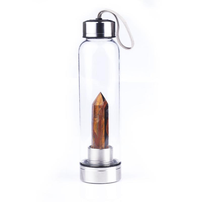 Water Bottle with Energetic Crystal Column (550ml)