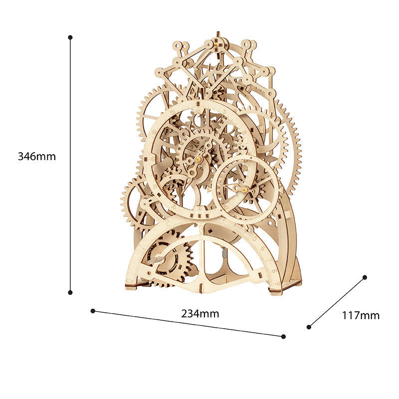 Holz Modell Uhr, 3D Puzzle (verschiedene Ausführungen)