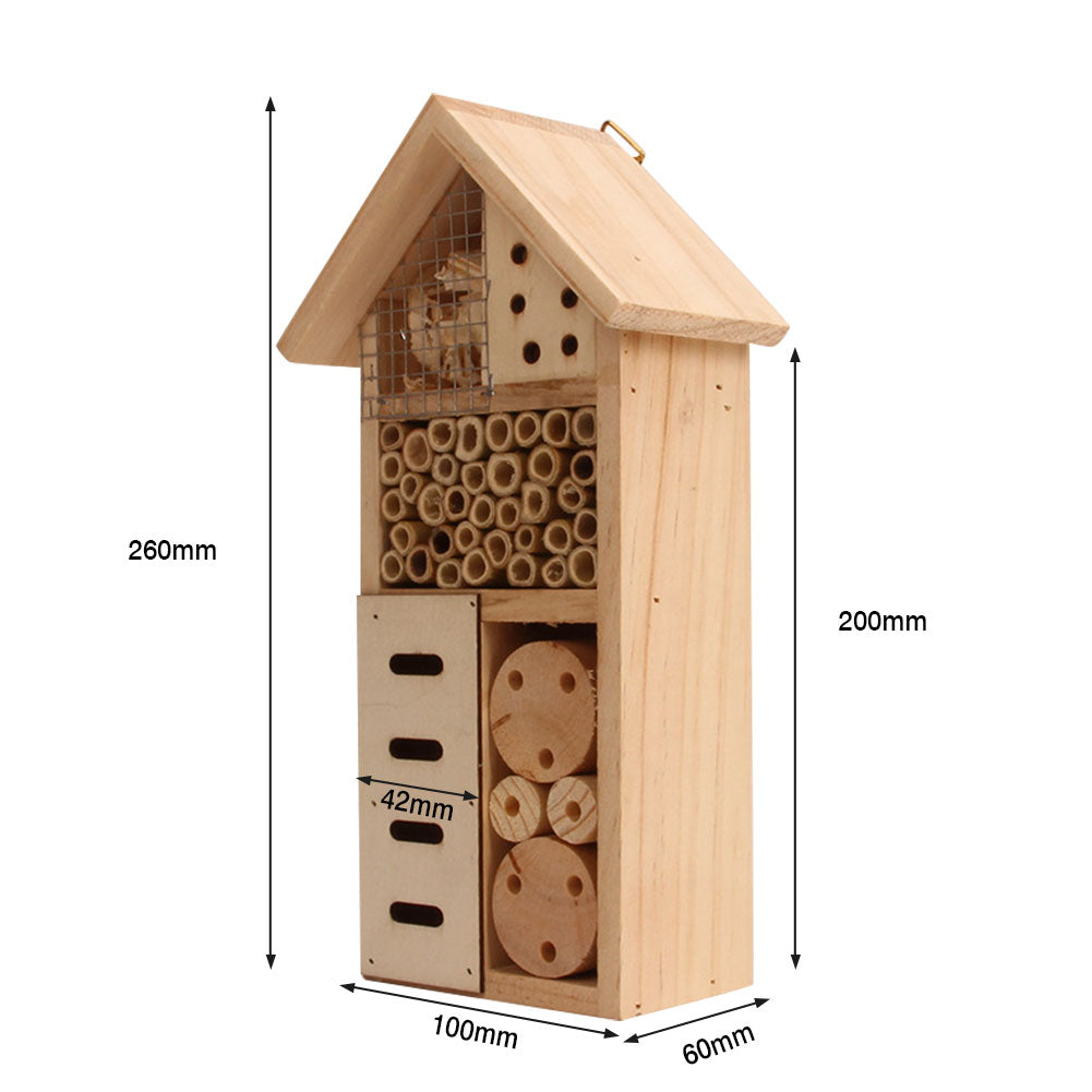 Solid wood insect house