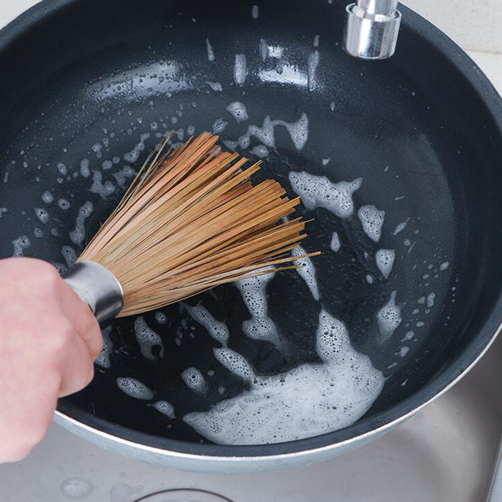 Multifunctional sustainable bamboo dish brush / wok / dishes 