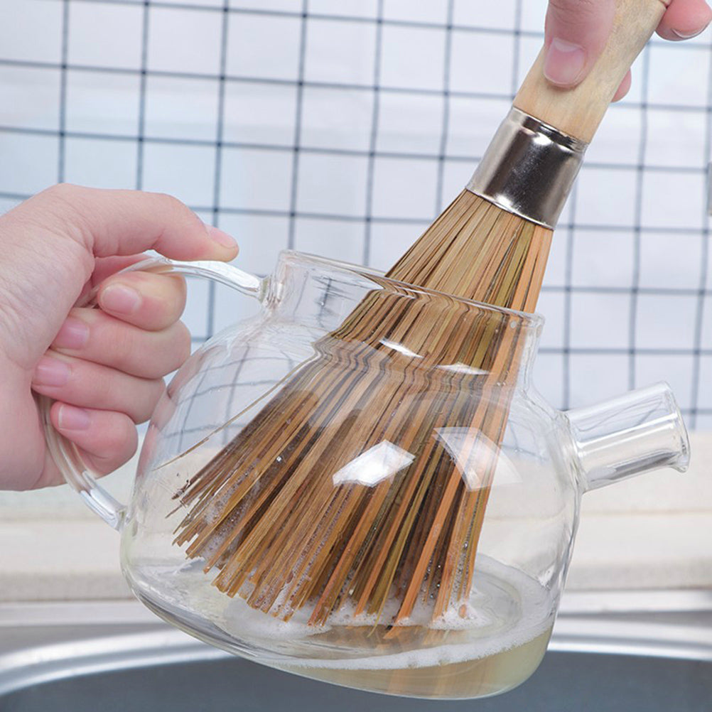 Multifunctional sustainable bamboo dish brush / wok / dishes 