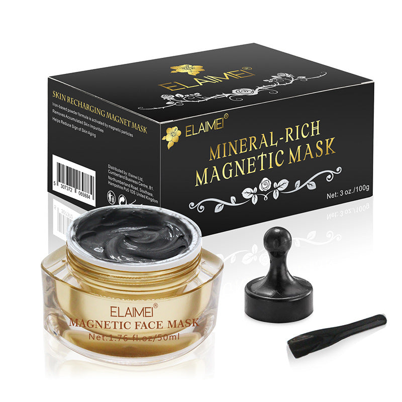 Magnetische Mineral-Maske (Tiefenreinigung der Haut, reduziert Poren, gegen Akne, Mitesser, 50 ml)