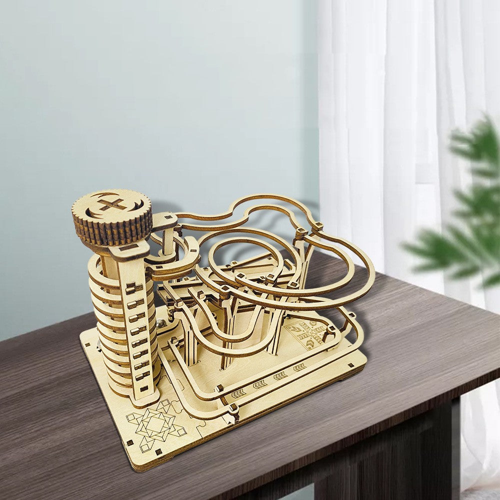 Wooden marble run, 3D puzzle