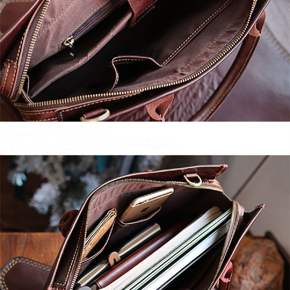 Men's business bag (real leather)