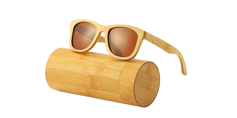 Bamboo sunglasses, polarized, UV400 