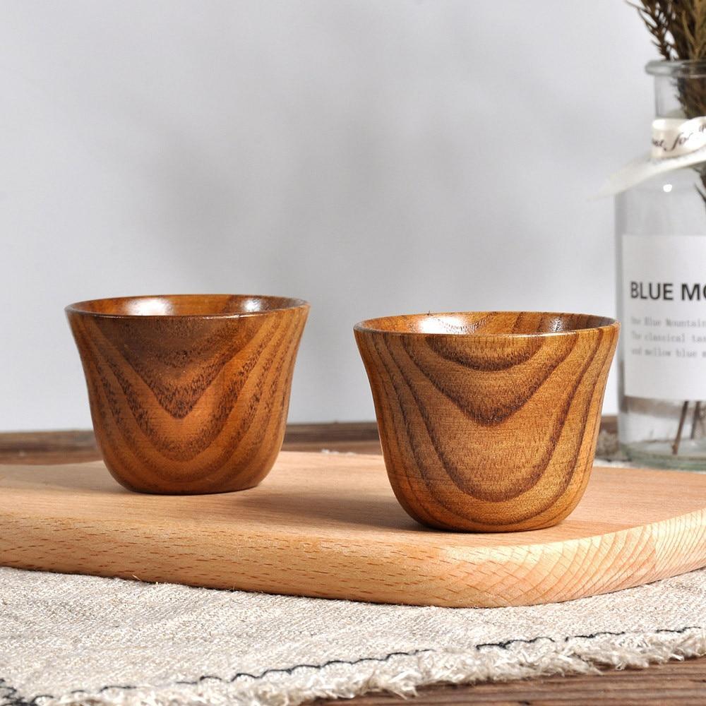 Jujube wood, sustainable drinking bowl water/sake/wine (100% wood / anti scalding)