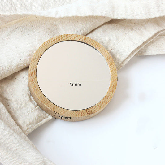 Bamboo makeup mirror