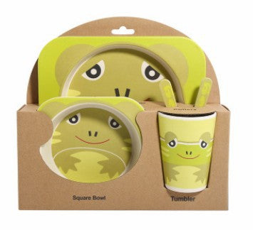 5-piece children's tableware made of bamboo fiber