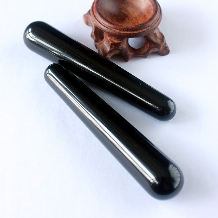 Black Obsidian Rib Wand/Massage Stick